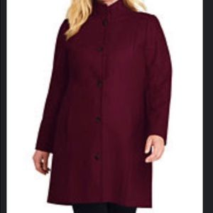 Land’s End Petite Plus Fit & Flare Wool Coat